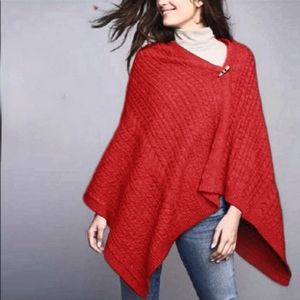 🆕️ NWOT Red Orvis Poncho - OS
